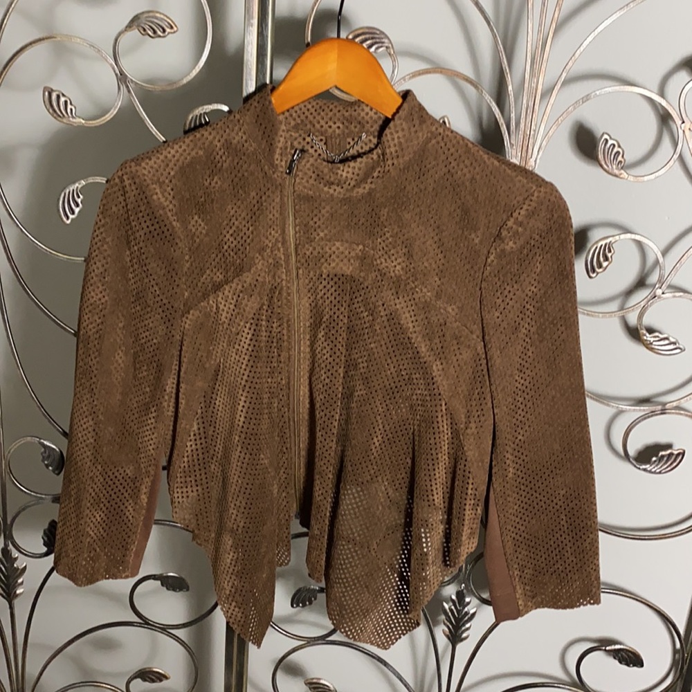 Crop motto style jacket by BCBGMAXAZRIA